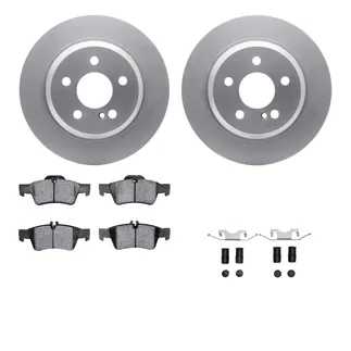 R1 Concepts WDTH1-63035 Brake Rotors - Carbon Coated W/ Euro Ceramic Pads & Hdw